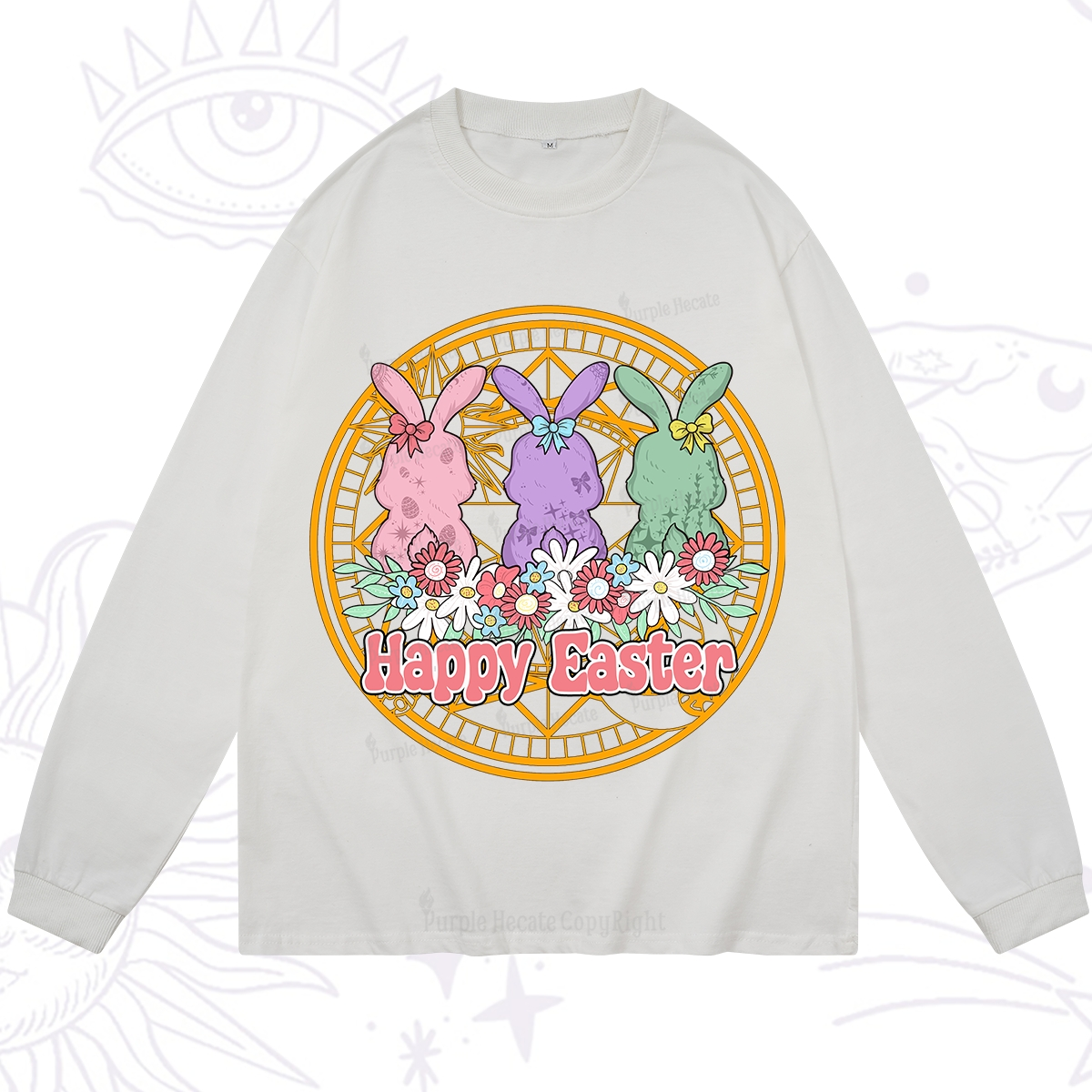 Purplehecate Happy Easter Bunny Long Sleeve T-Shirt