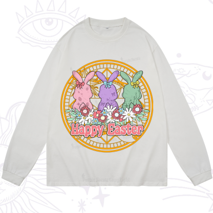 Purplehecate Happy Easter Bunny Long Sleeve T-Shirt