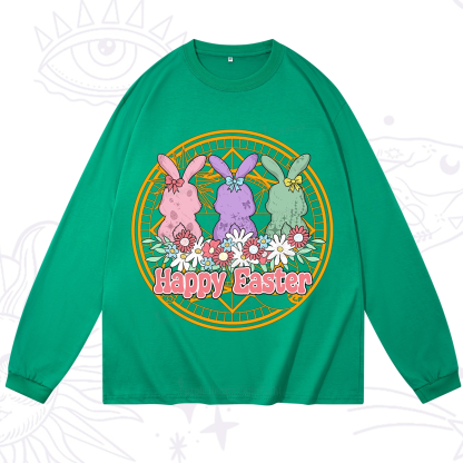 Purplehecate Happy Easter Bunny Long Sleeve T-Shirt