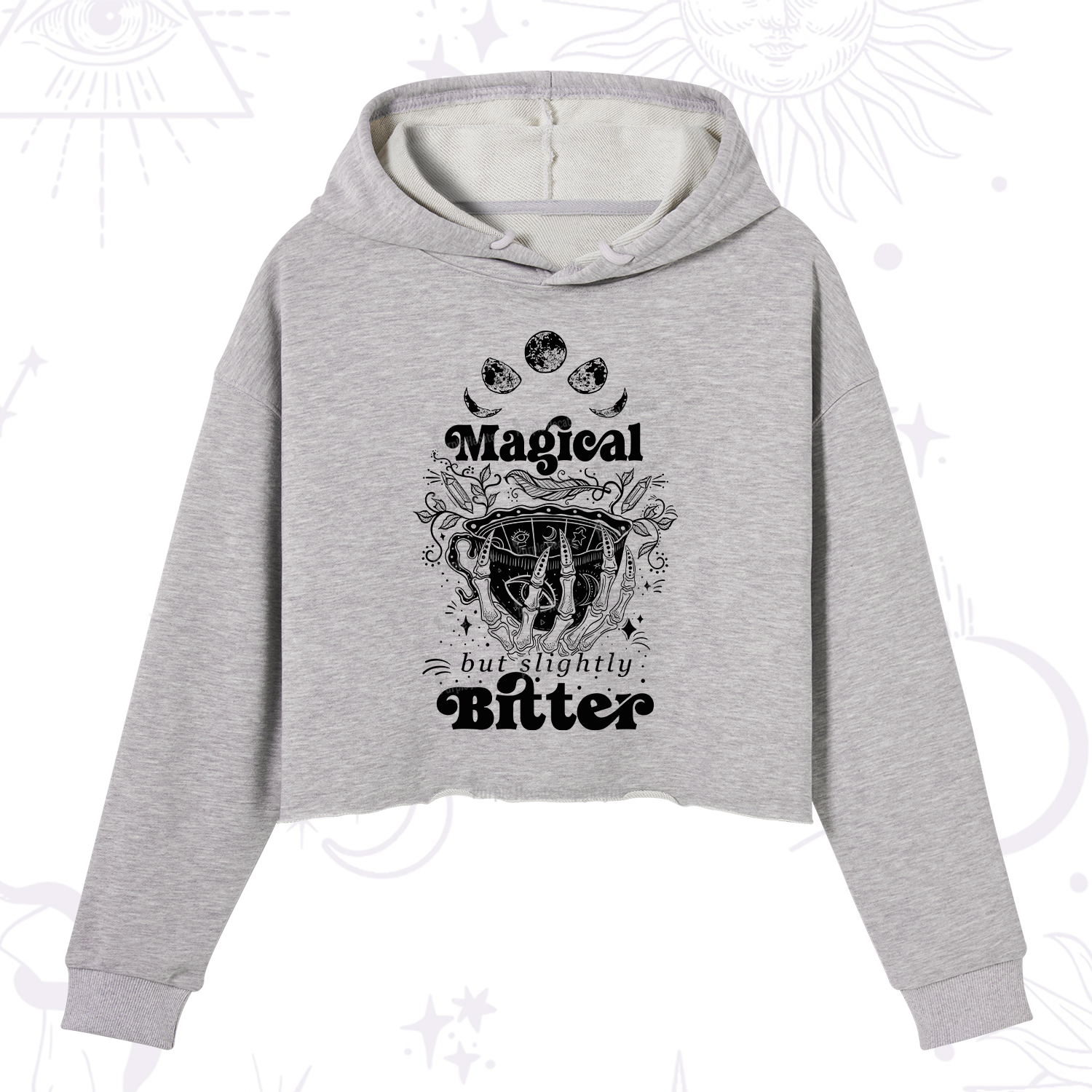 Purplehecate Magical But Slightly Bitter Crop Hoodie