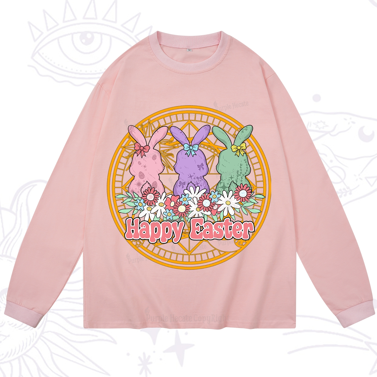 Purplehecate Happy Easter Bunny Long Sleeve T-Shirt