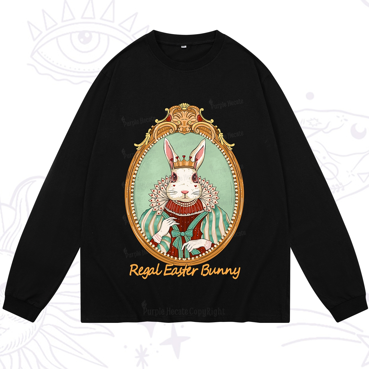 Purplehecate Regal Easter Bunny Long Sleeve T-Shirt