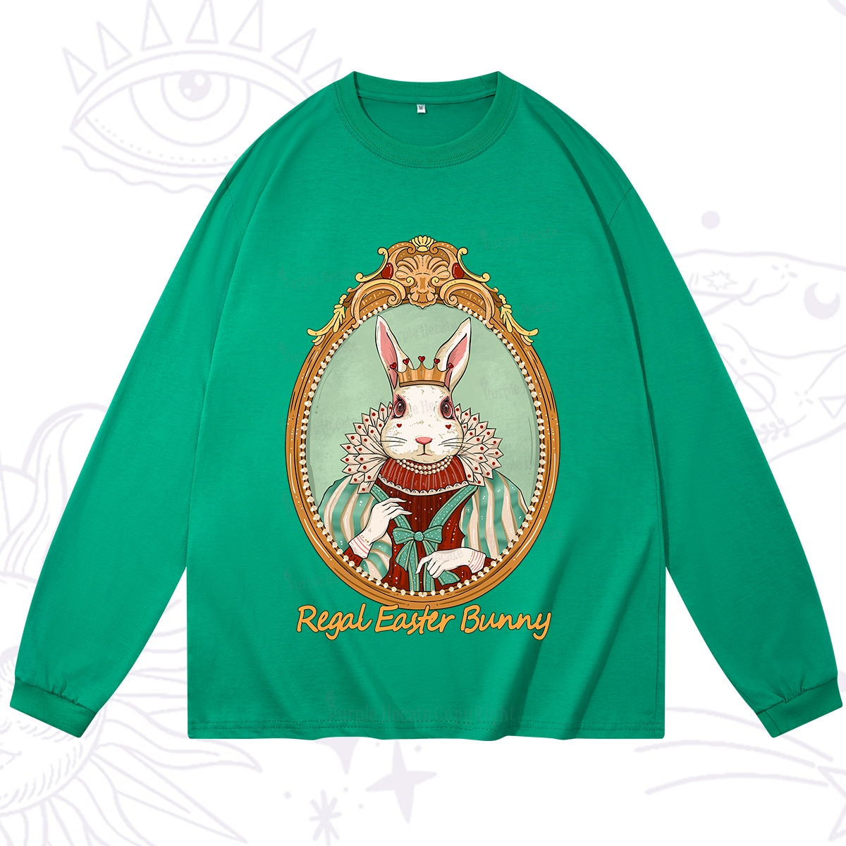 Purplehecate Regal Easter Bunny Long Sleeve T-Shirt