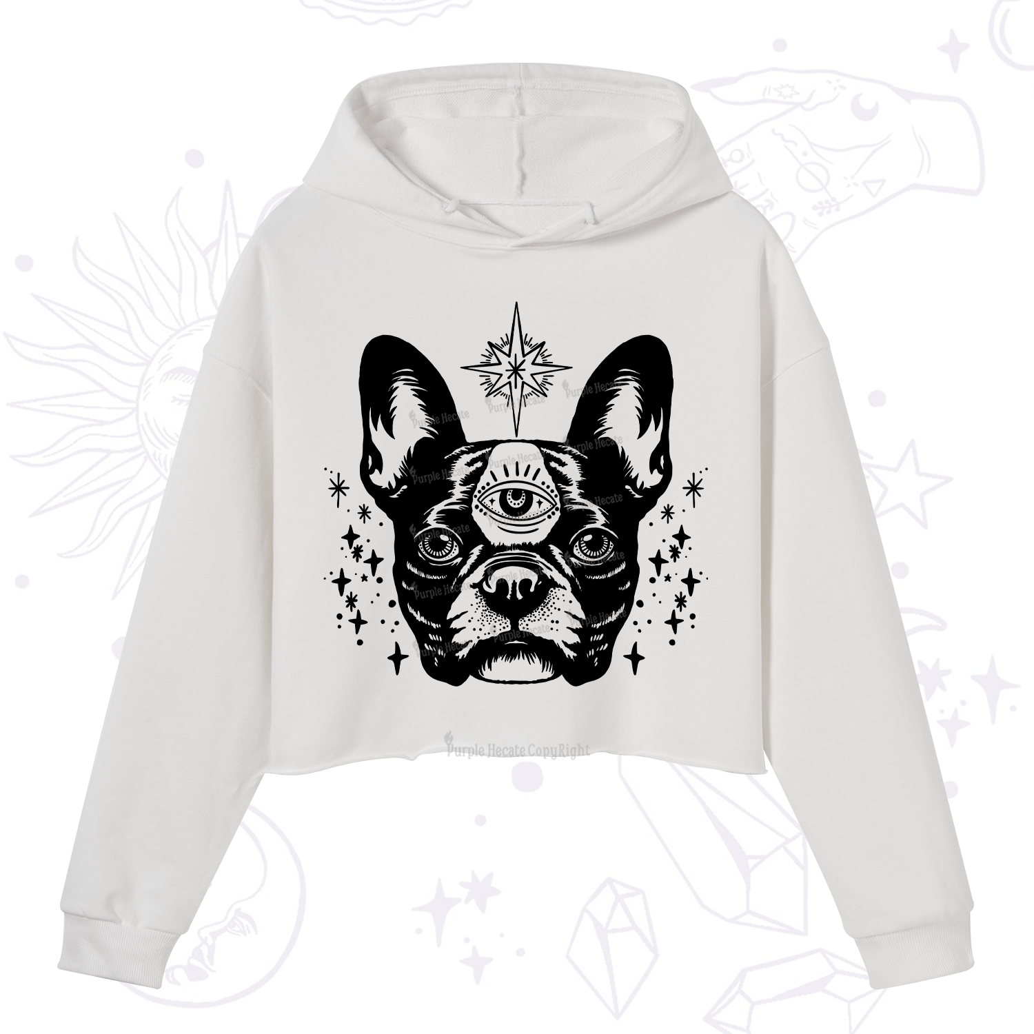 Purplehecate Like A Boss Crop Hoodie
