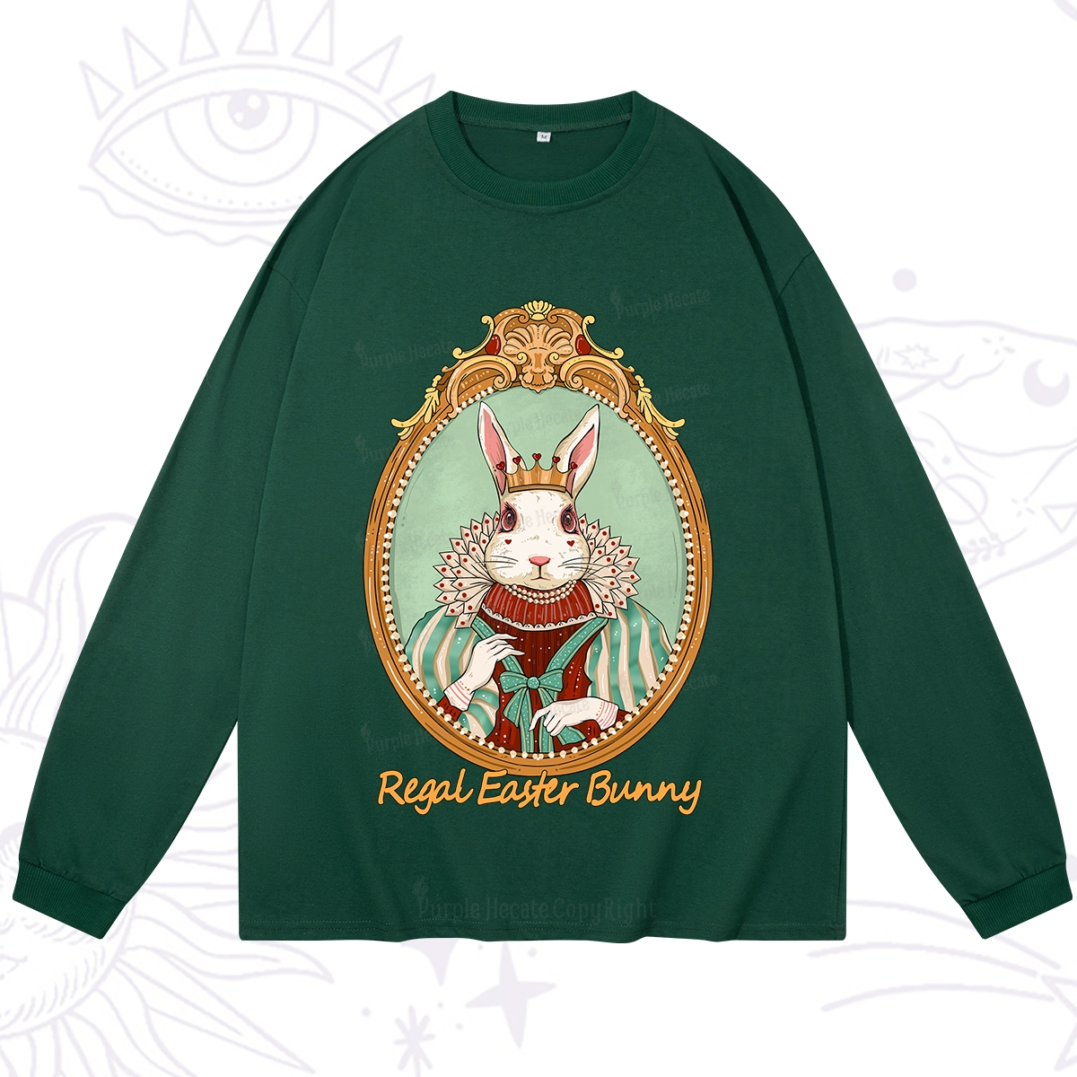 Purplehecate Regal Easter Bunny Long Sleeve T-Shirt