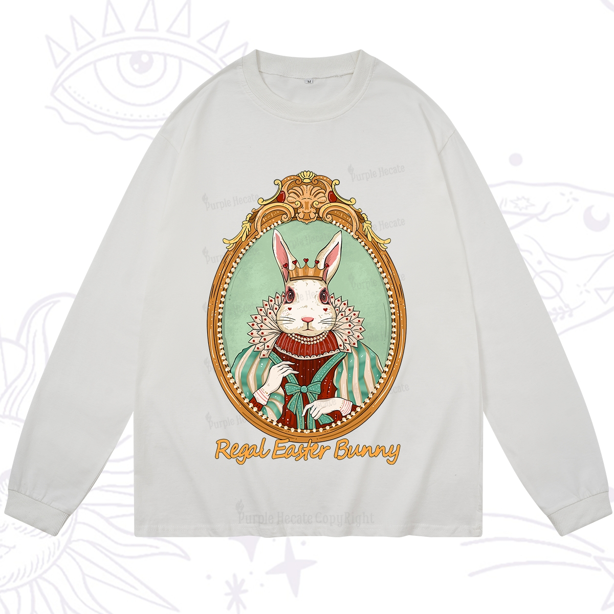 Purplehecate Regal Easter Bunny Long Sleeve T-Shirt