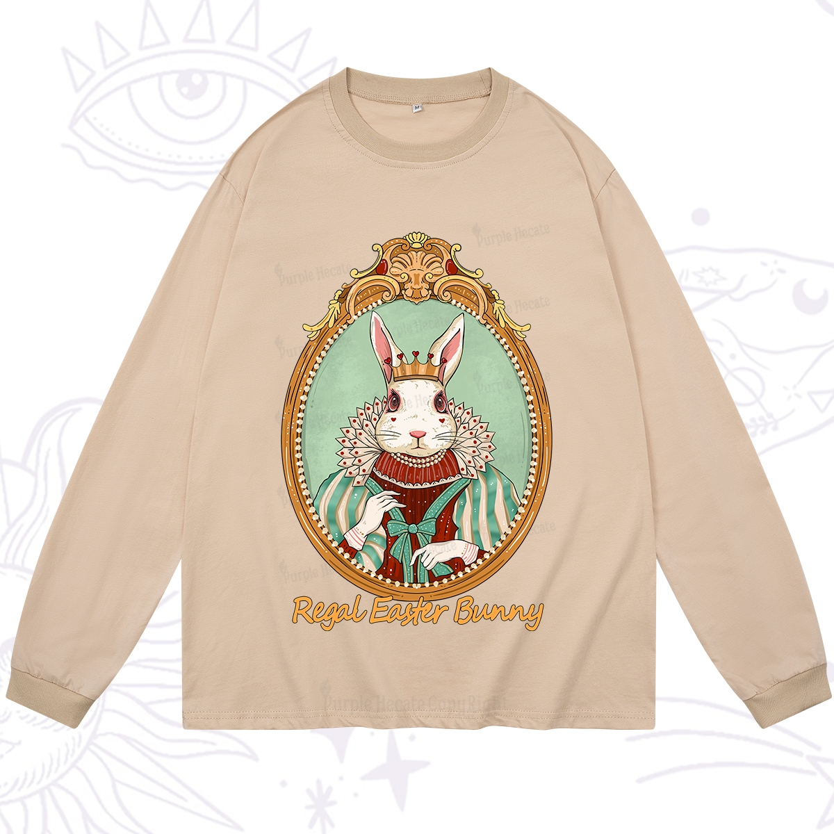 Purplehecate Regal Easter Bunny Long Sleeve T-Shirt