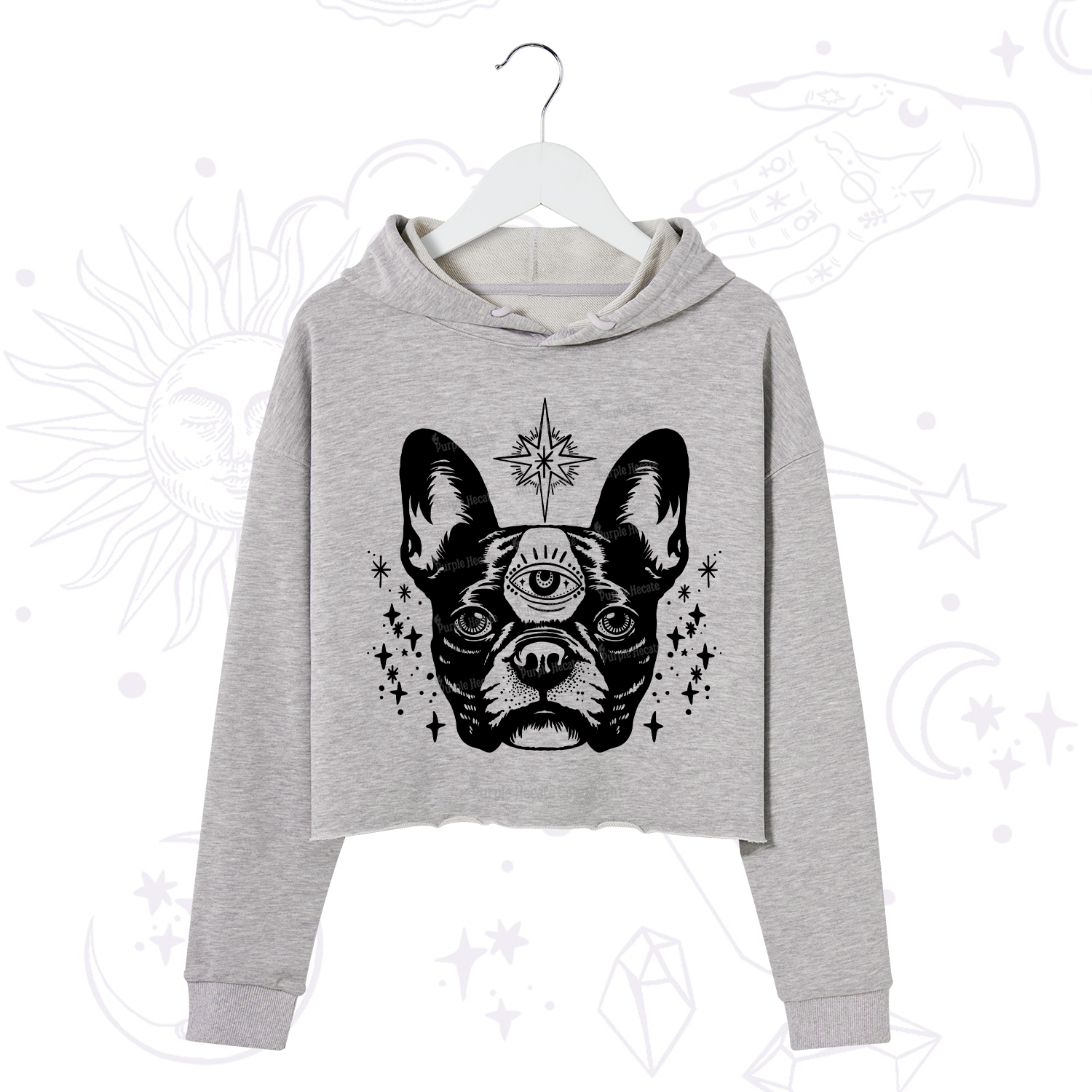 Purplehecate Like A Boss Crop Hoodie