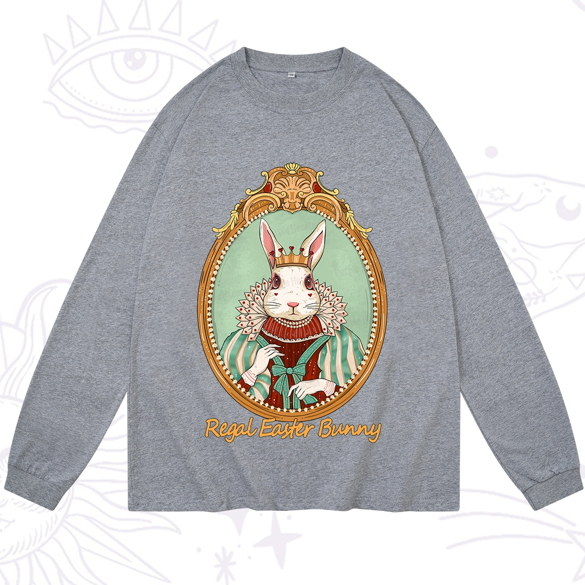 Purplehecate Regal Easter Bunny Long Sleeve T-Shirt