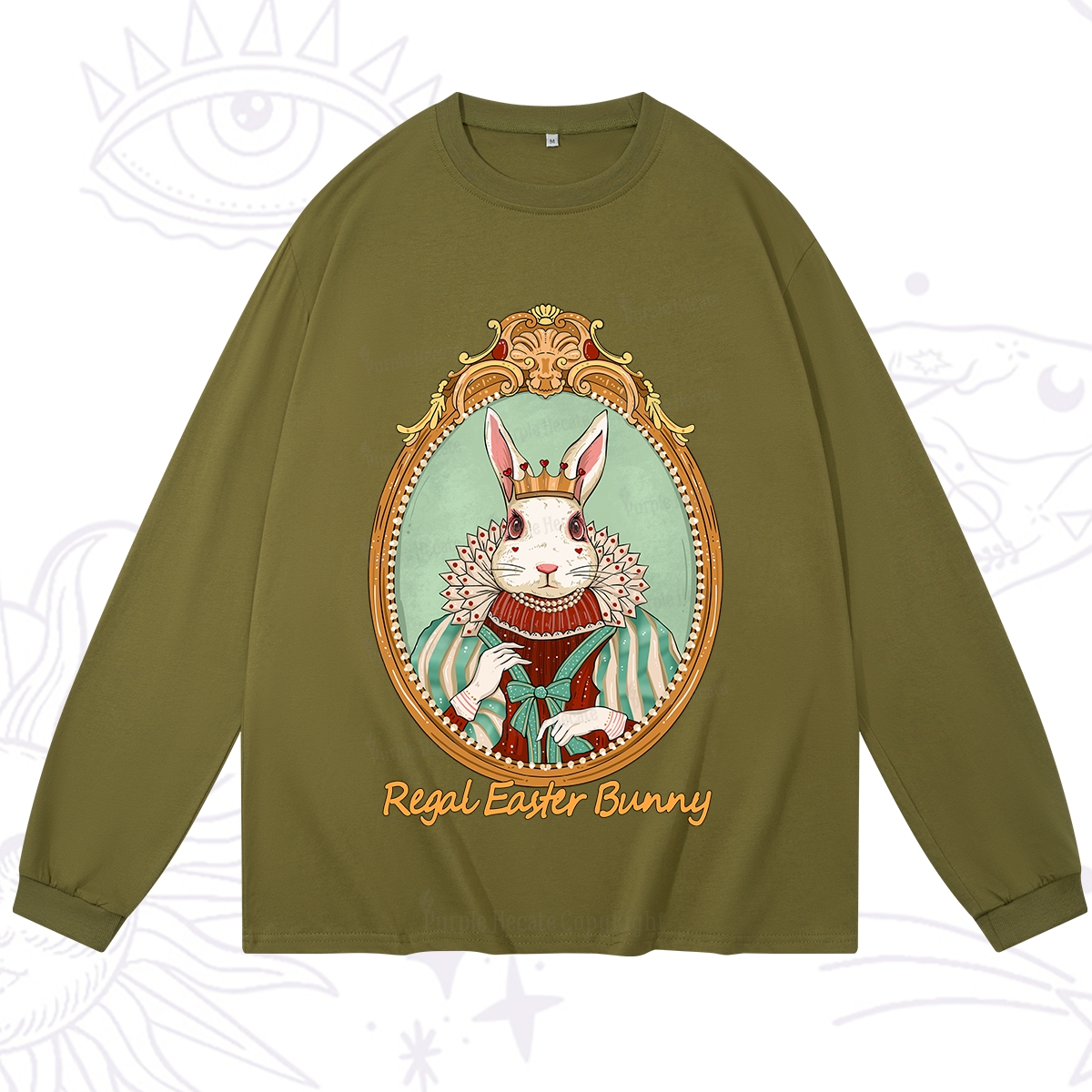 Purplehecate Regal Easter Bunny Long Sleeve T-Shirt