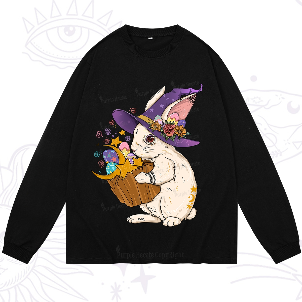 Purplehecate Enchanted Bunny Easter Long Sleeve T-Shirt