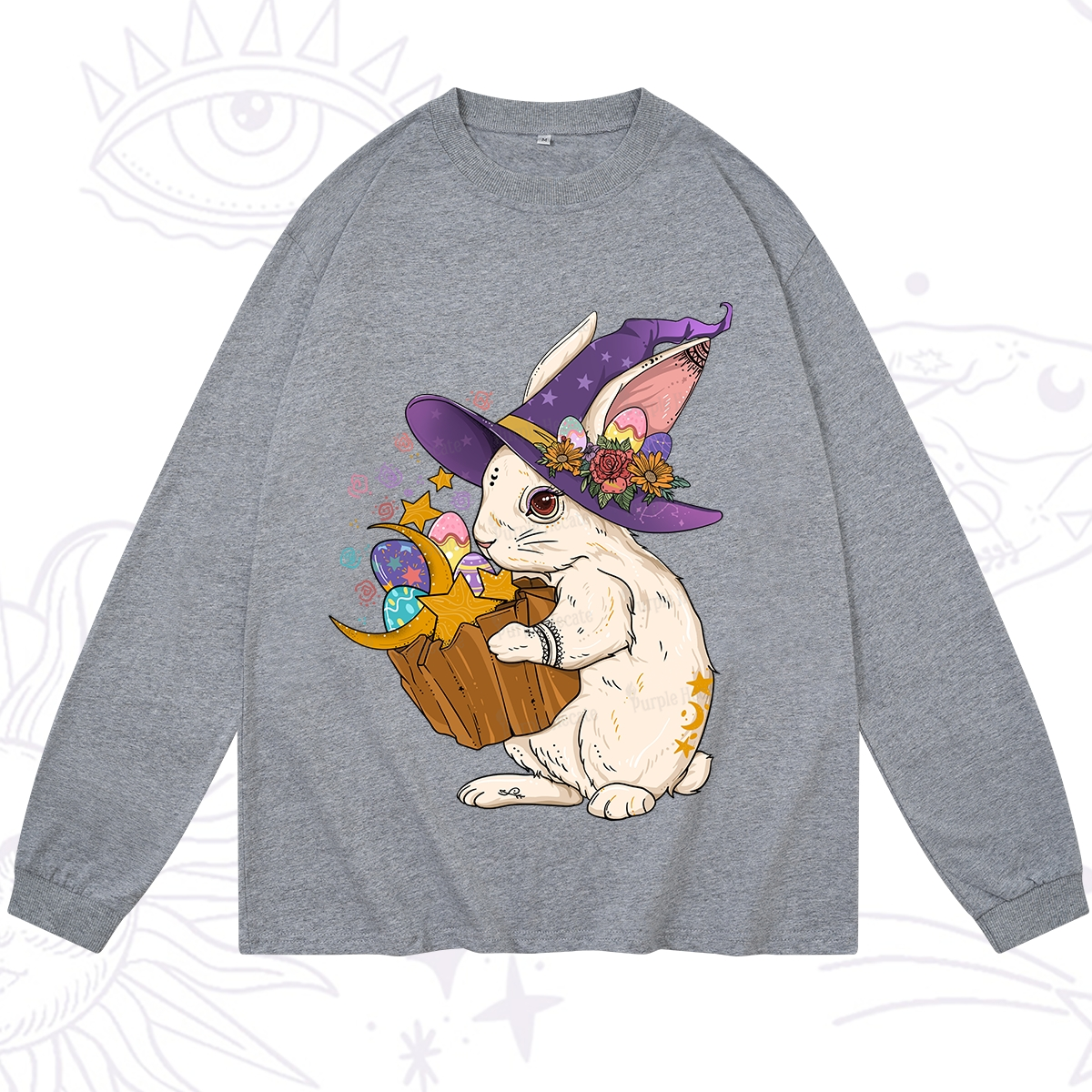 Purplehecate Enchanted Bunny Easter Long Sleeve T-Shirt