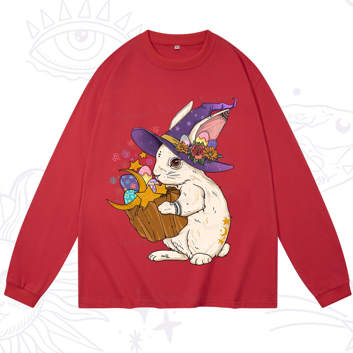 Purplehecate Enchanted Bunny Easter Long Sleeve T-Shirt