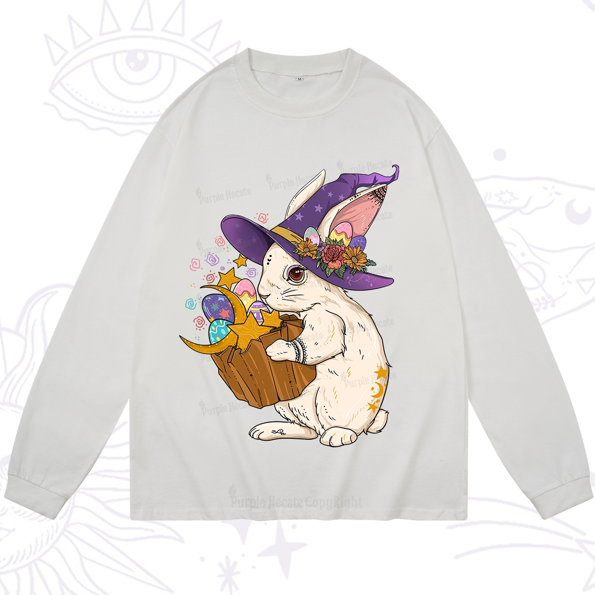 Purplehecate Enchanted Bunny Easter Long Sleeve T-Shirt