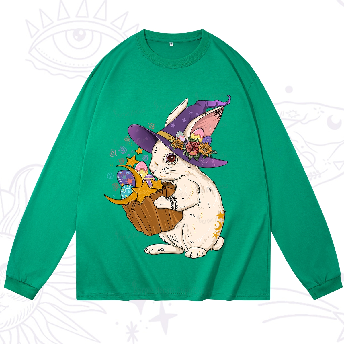 Purplehecate Enchanted Bunny Easter Long Sleeve T-Shirt