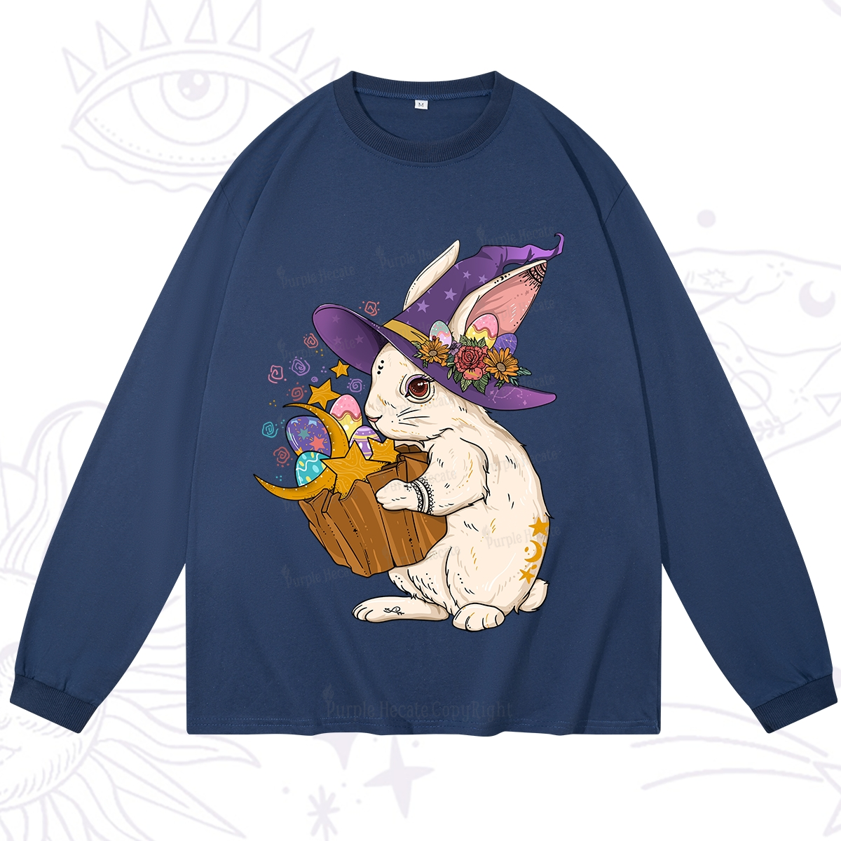 Purplehecate Enchanted Bunny Easter Long Sleeve T-Shirt