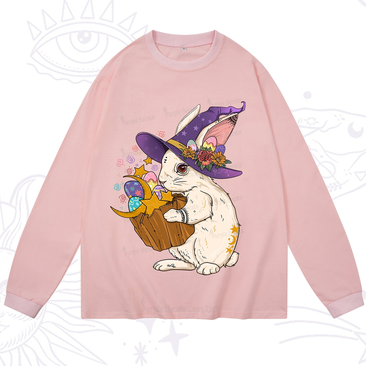 Purplehecate Enchanted Bunny Easter Long Sleeve T-Shirt