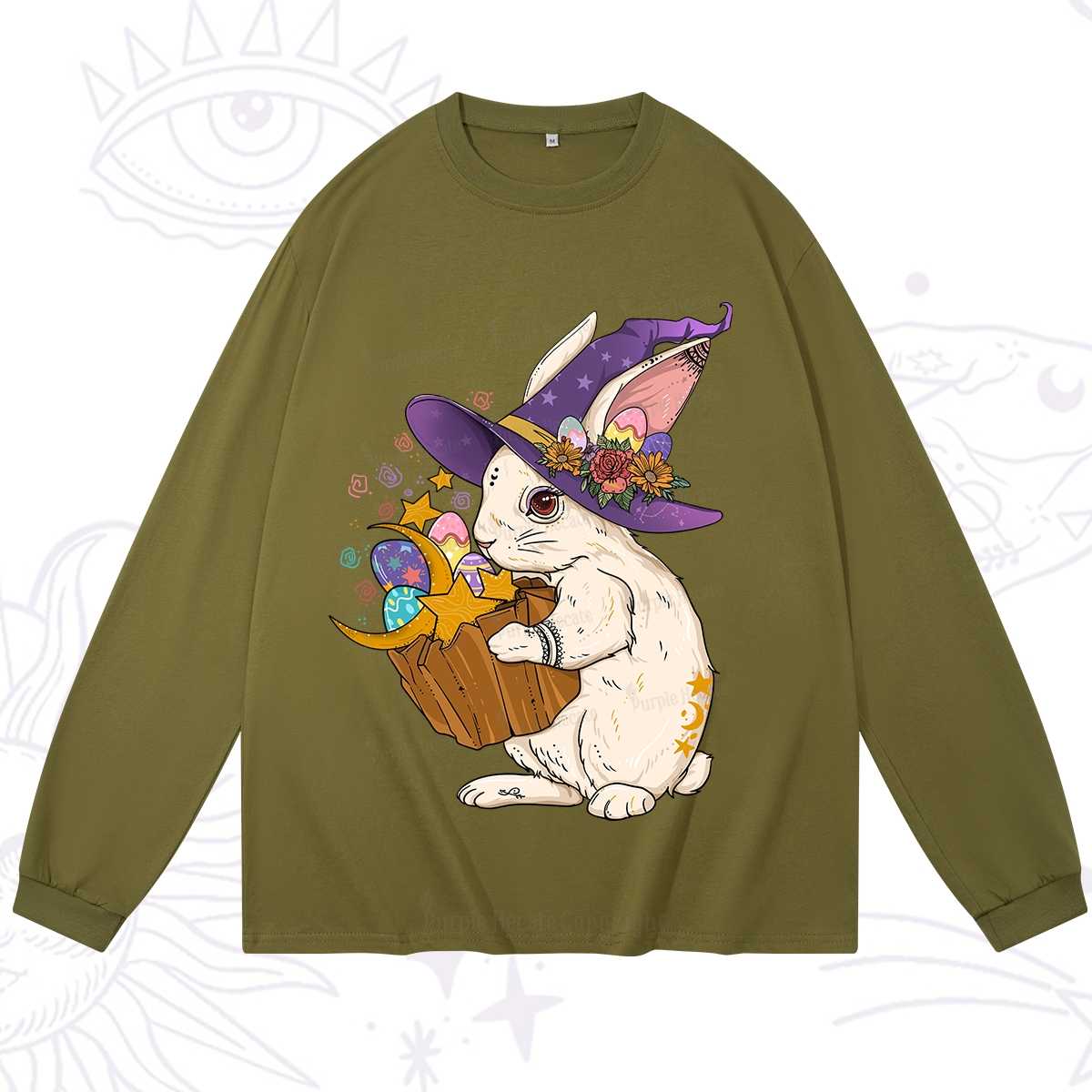 Purplehecate Enchanted Bunny Easter Long Sleeve T-Shirt
