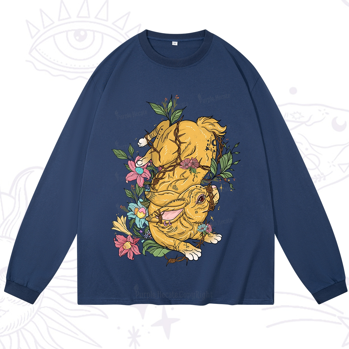 Purplehecate Thorn Bunny Easter Long Sleeve T-Shirt