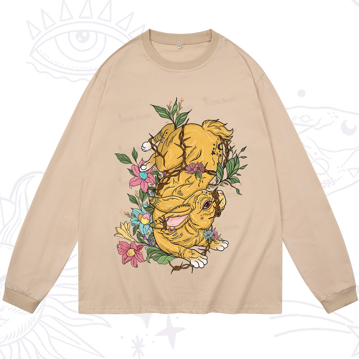Purplehecate Thorn Bunny Easter Long Sleeve T-Shirt