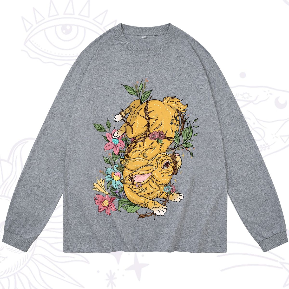 Purplehecate Thorn Bunny Easter Long Sleeve T-Shirt