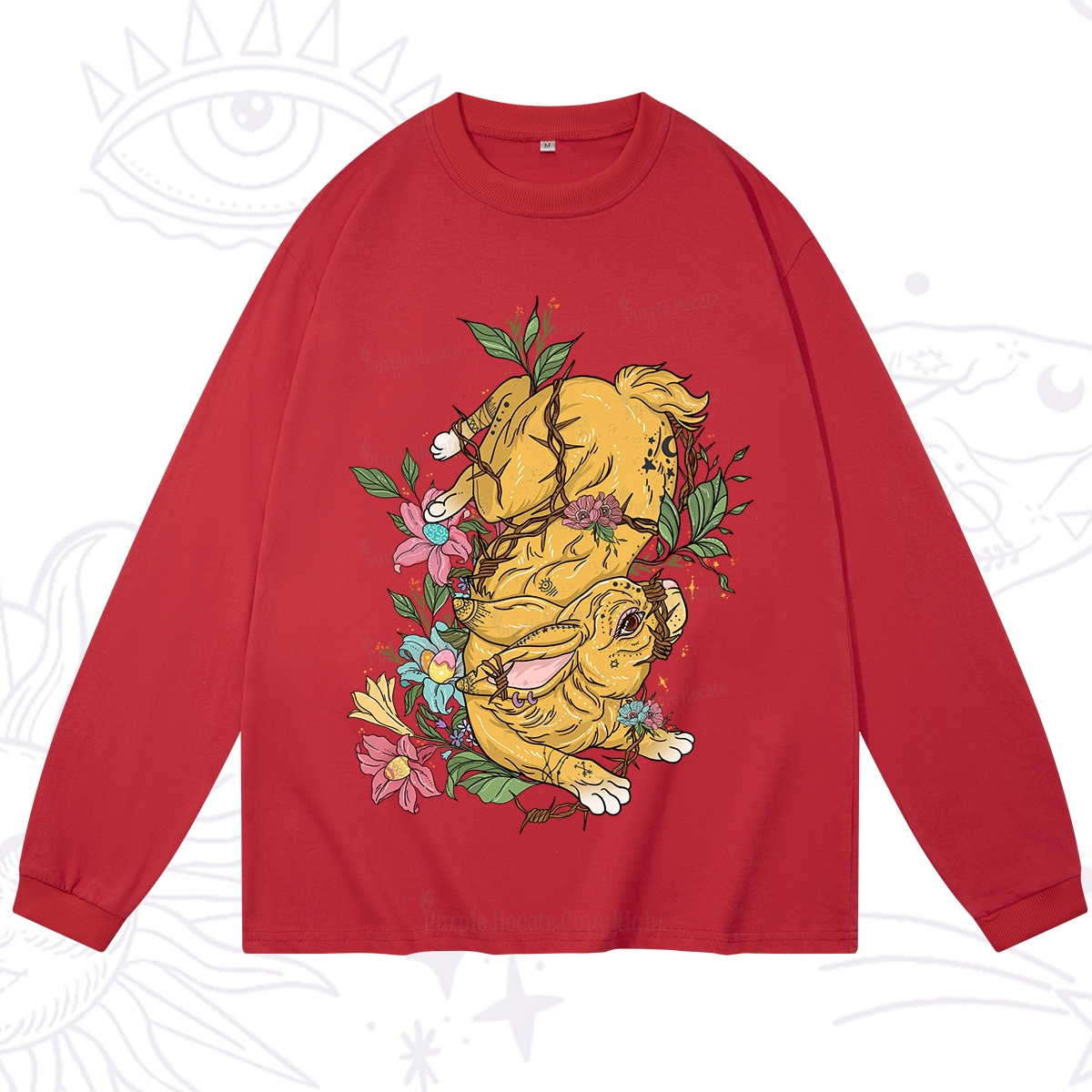 Purplehecate Thorn Bunny Easter Long Sleeve T-Shirt