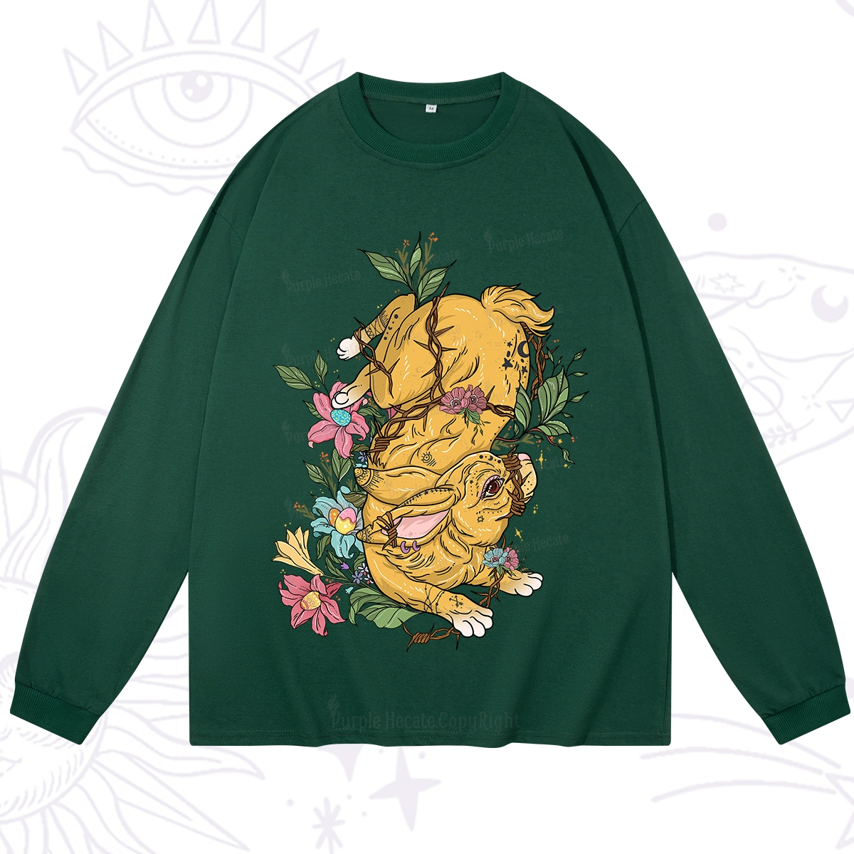 Purplehecate Thorn Bunny Easter Long Sleeve T-Shirt