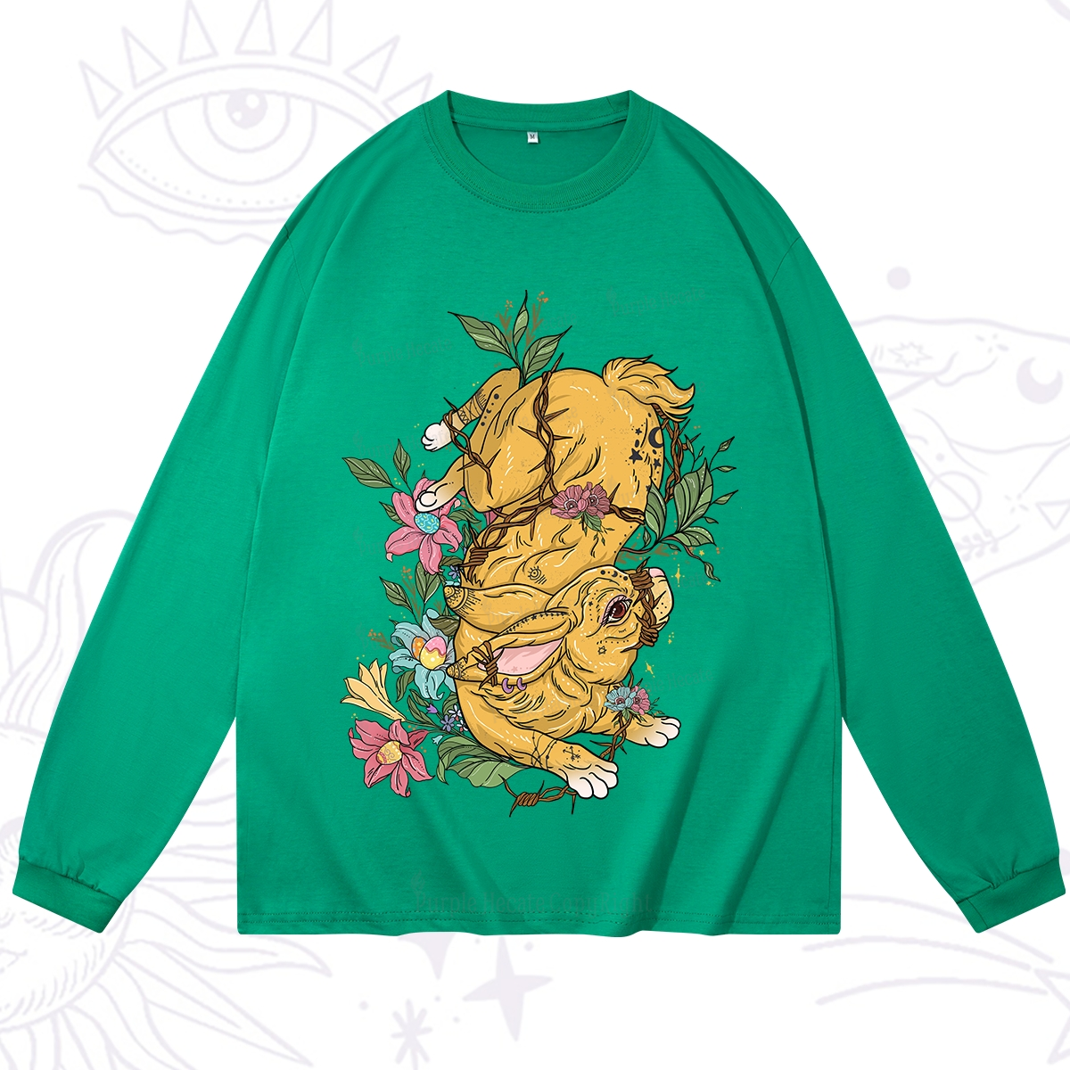 Purplehecate Thorn Bunny Easter Long Sleeve T-Shirt