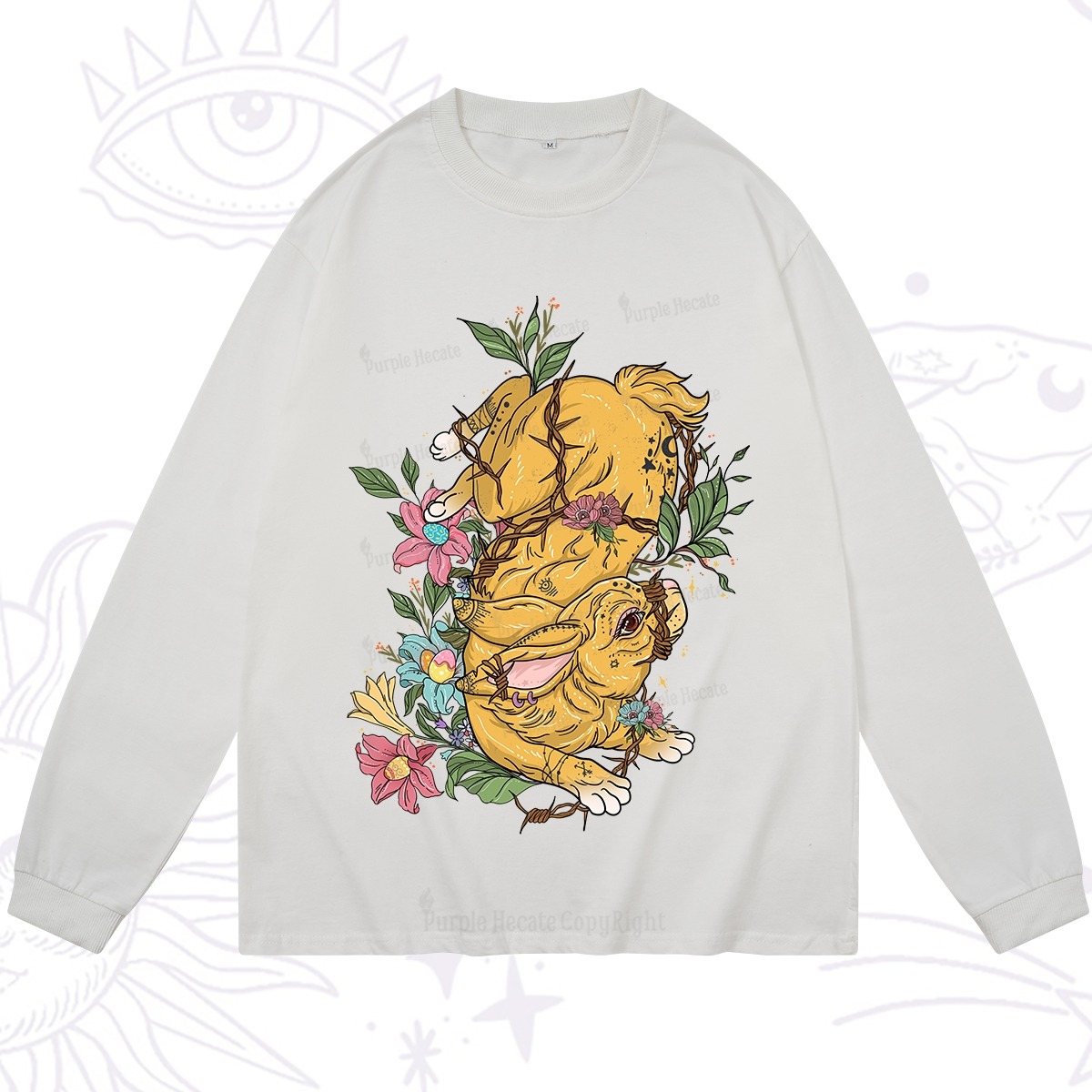 Purplehecate Thorn Bunny Easter Long Sleeve T-Shirt