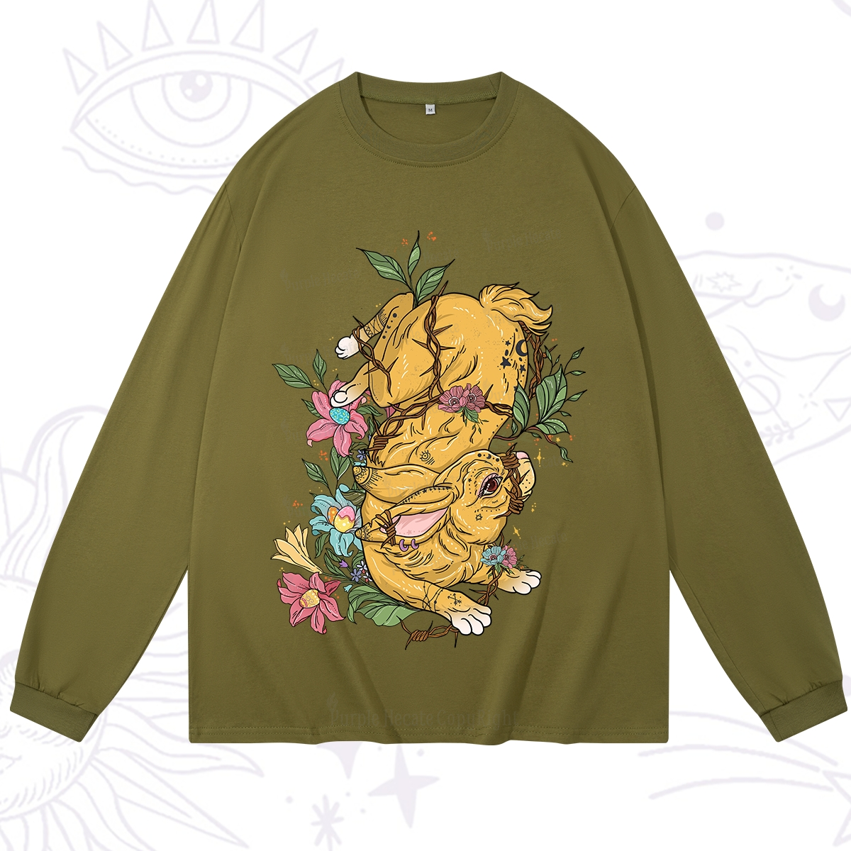 Purplehecate Thorn Bunny Easter Long Sleeve T-Shirt