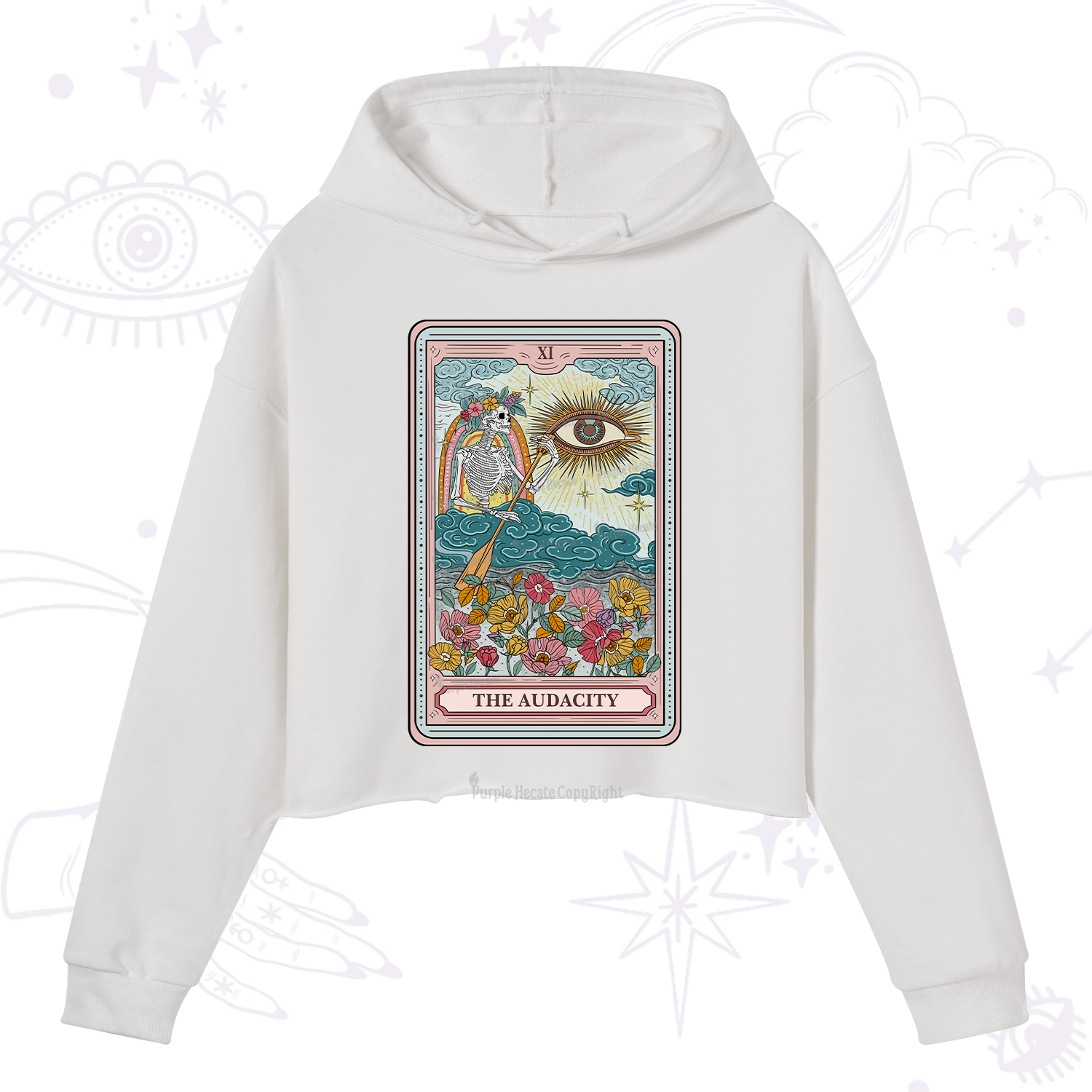 Purplehecate The Audacity Tarot Crop Hoodie