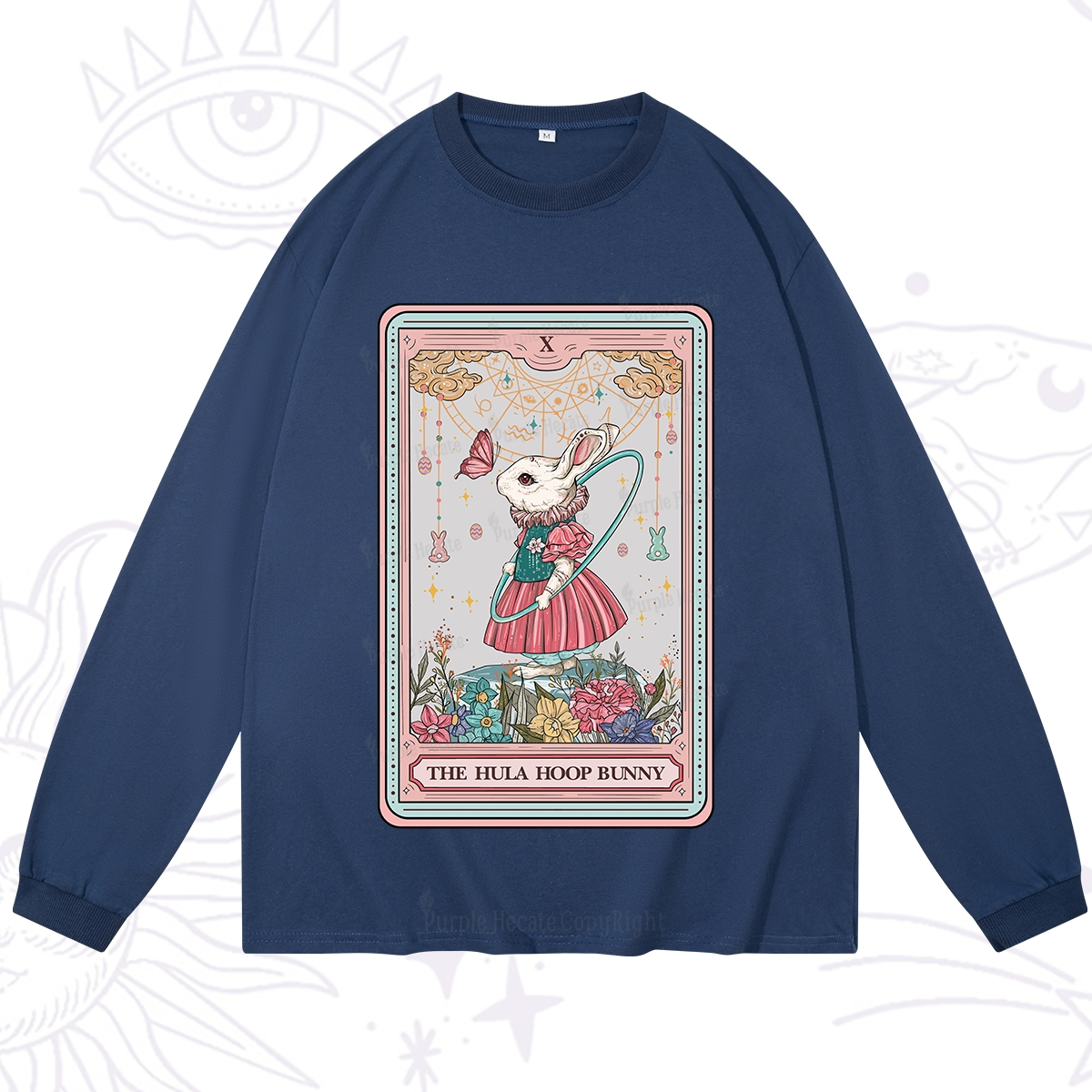 Purplehecate The Hula Hoop Bunny Tarot Long Sleeve T-Shirt
