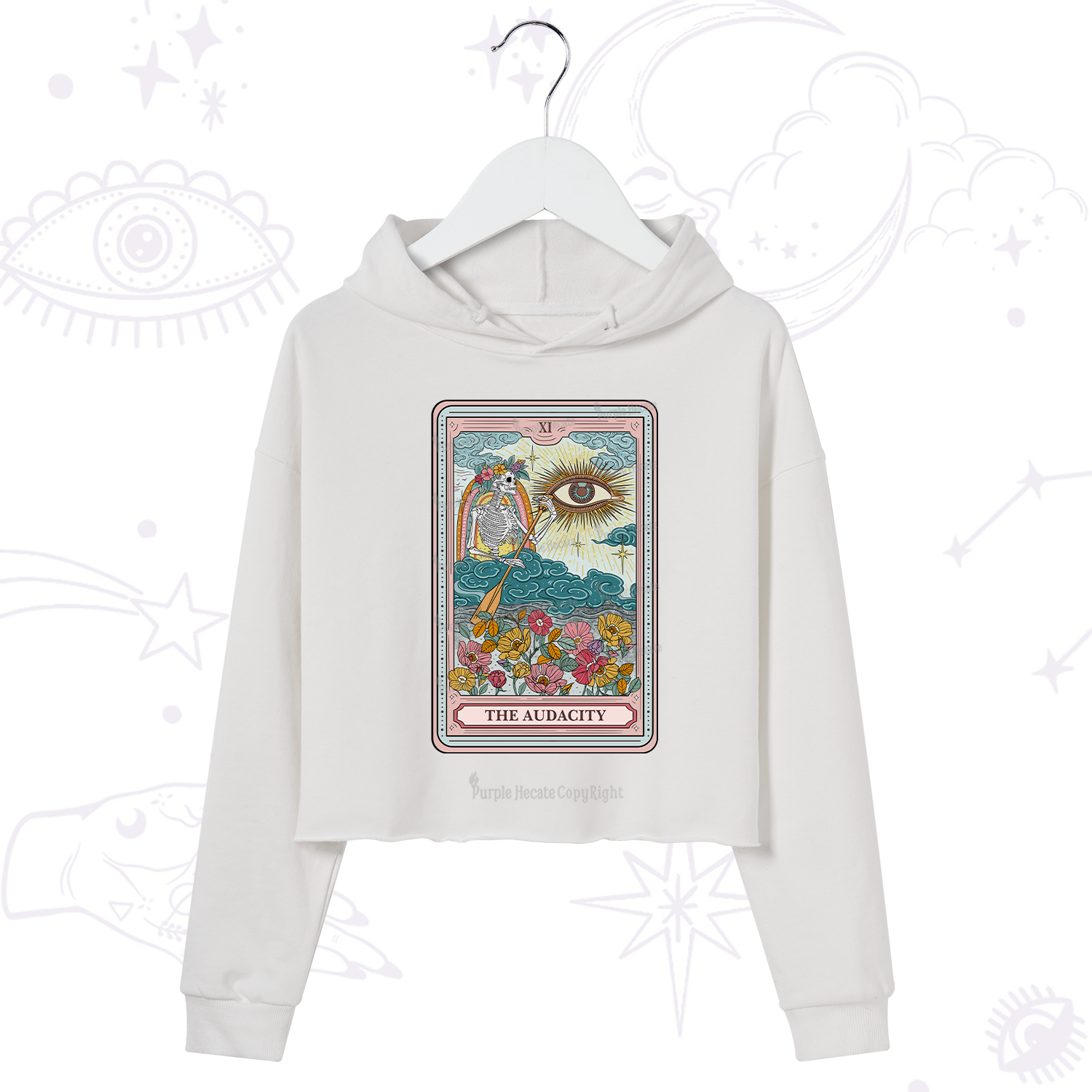 Purplehecate The Audacity Tarot Crop Hoodie