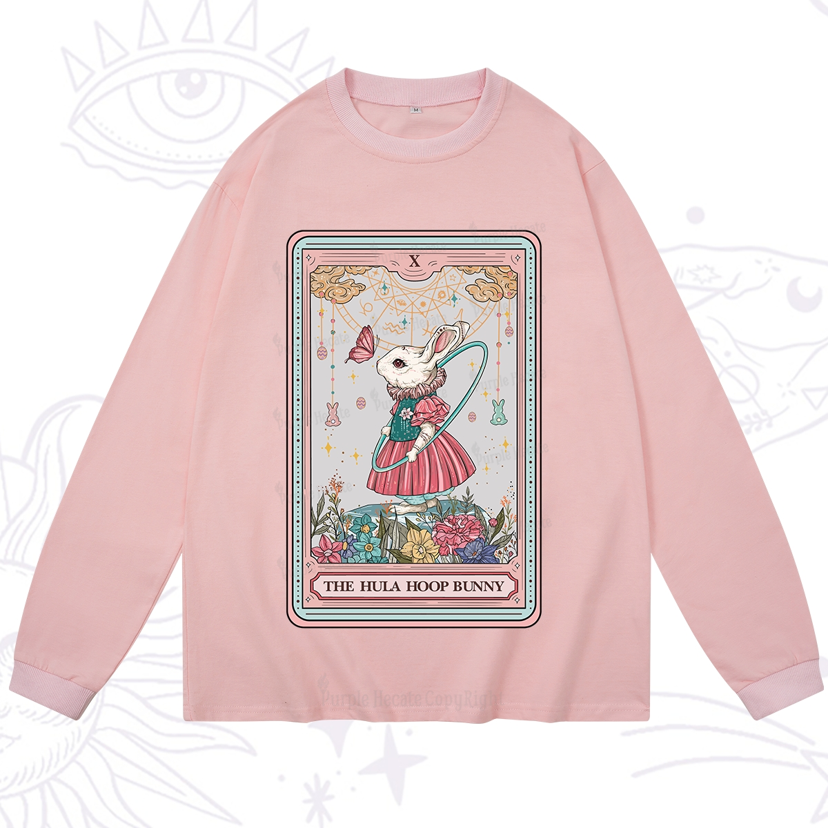 Purplehecate The Hula Hoop Bunny Tarot Long Sleeve T-Shirt