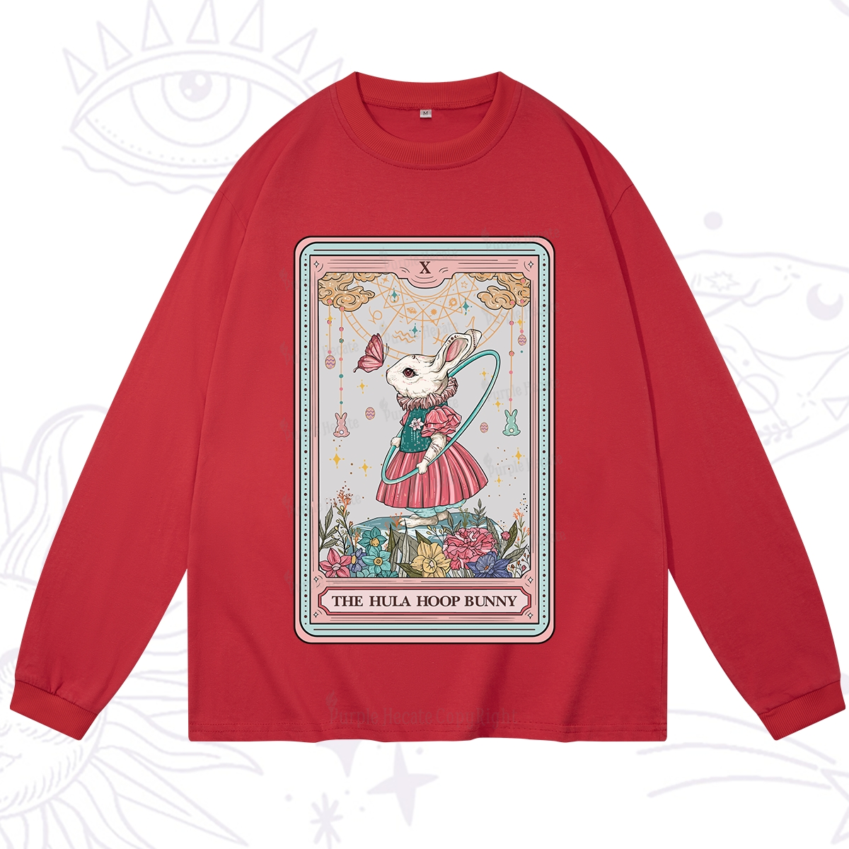 Purplehecate The Hula Hoop Bunny Tarot Long Sleeve T-Shirt