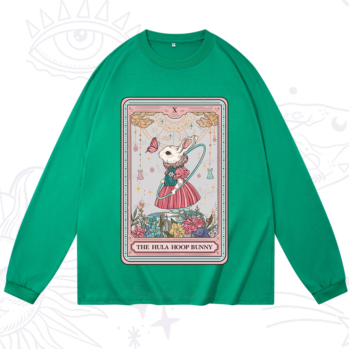 Purplehecate The Hula Hoop Bunny Tarot Long Sleeve T-Shirt