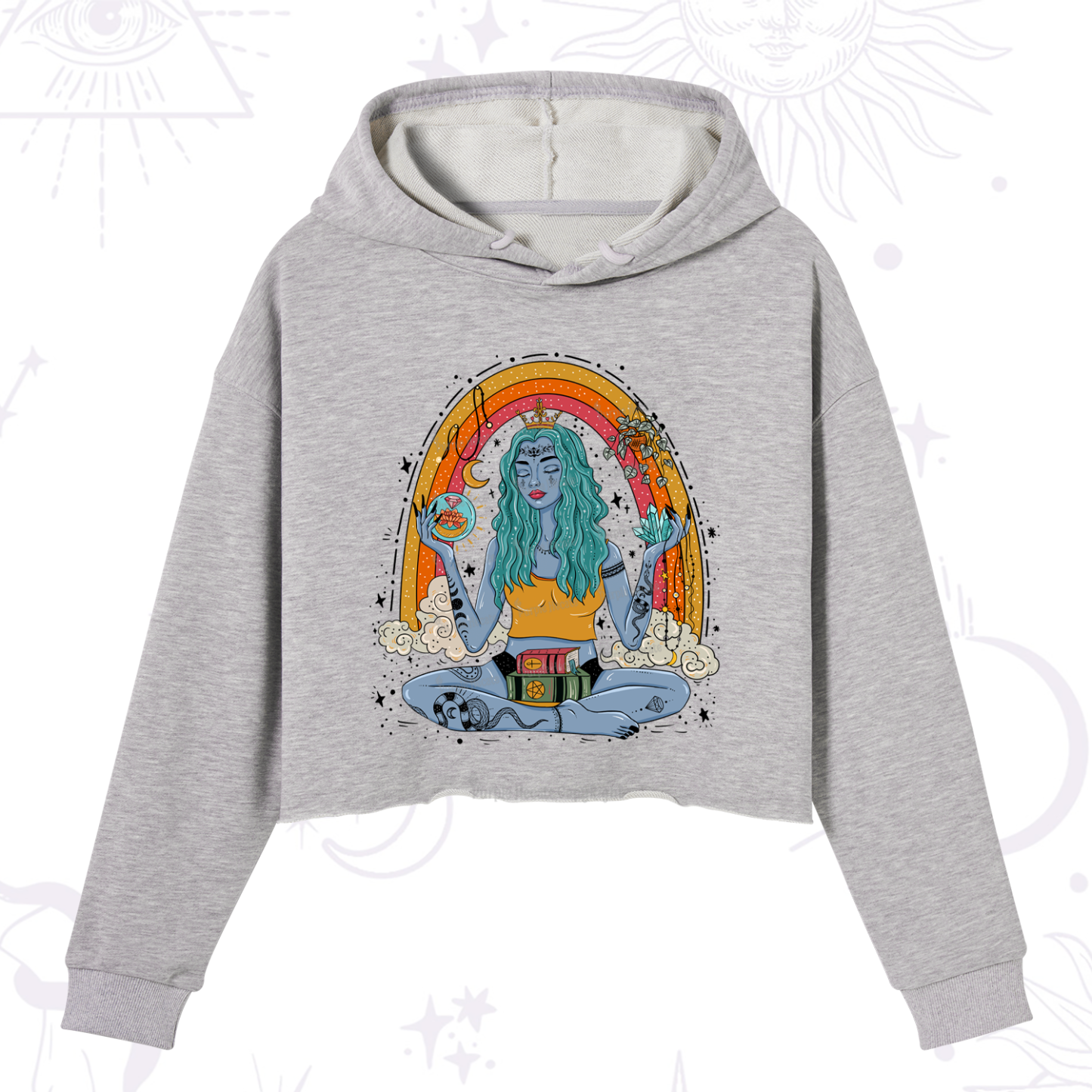 Purplehecate I'm The Queen Of All My Dreams Crop Hoodie