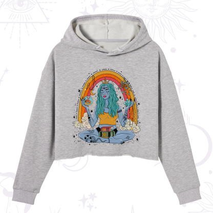 Purplehecate I'm The Queen Of All My Dreams Crop Hoodie