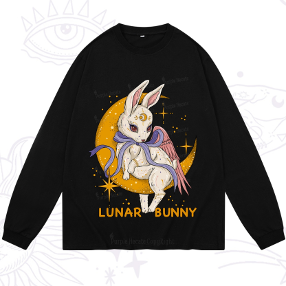 Purplehecate Lunar Bunny Easter Long Sleeve T-Shirt
