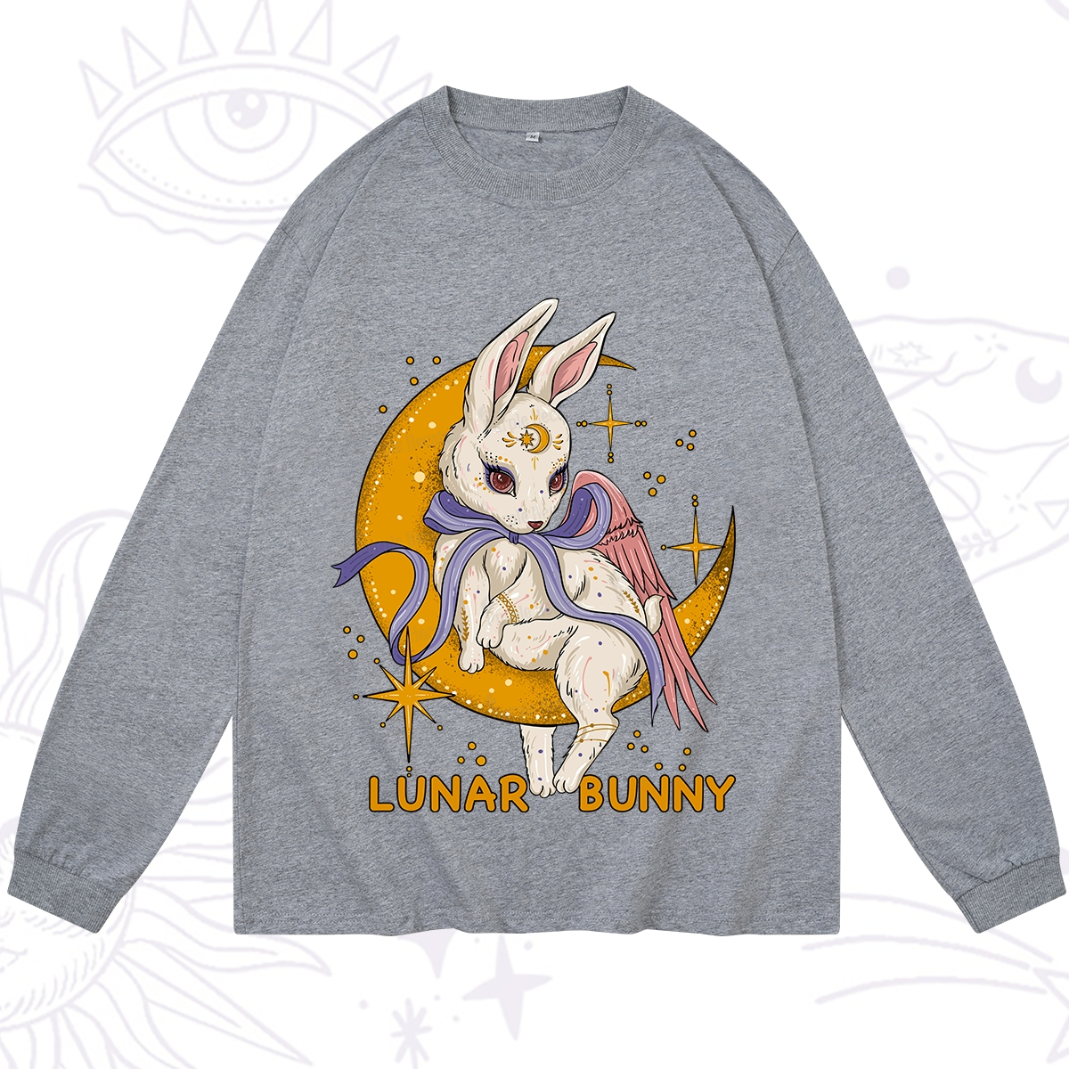 Purplehecate Lunar Bunny Easter Long Sleeve T-Shirt