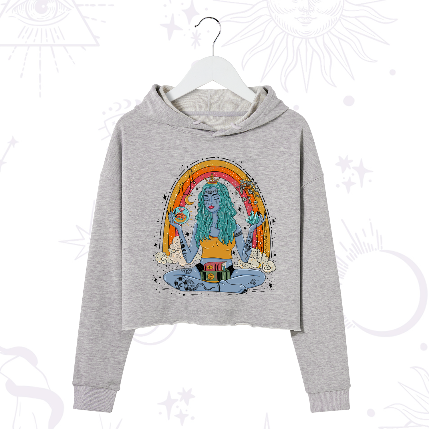 Purplehecate I'm The Queen Of All My Dreams Crop Hoodie