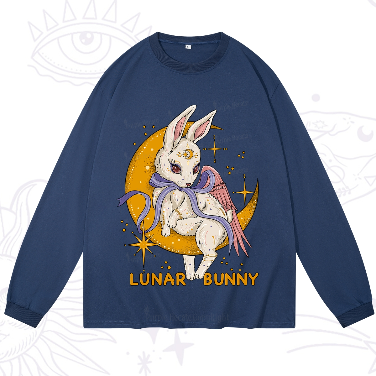 Purplehecate Lunar Bunny Easter Long Sleeve T-Shirt