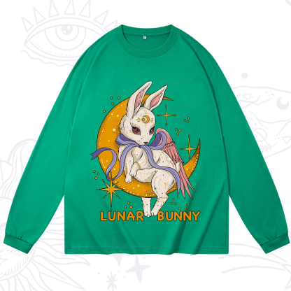 Purplehecate Lunar Bunny Easter Long Sleeve T-Shirt