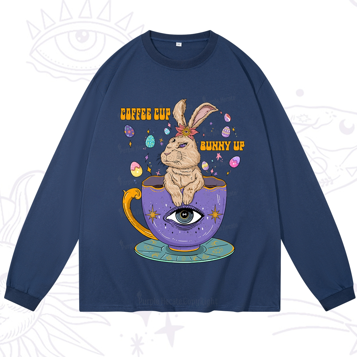 Purplehecate Coffee Cup Bunny Up Long Sleeve T-Shirt