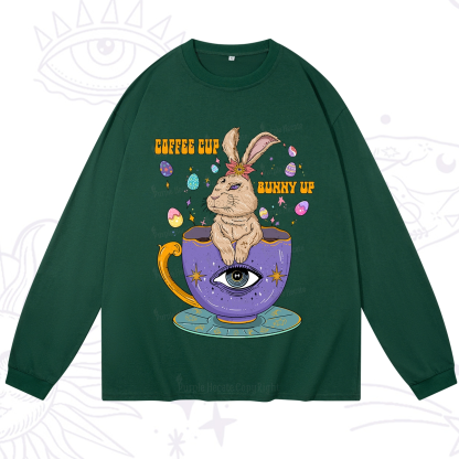 Purplehecate Coffee Cup Bunny Up Long Sleeve T-Shirt