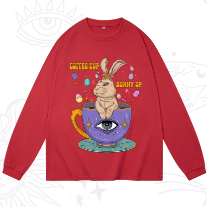 Purplehecate Coffee Cup Bunny Up Long Sleeve T-Shirt