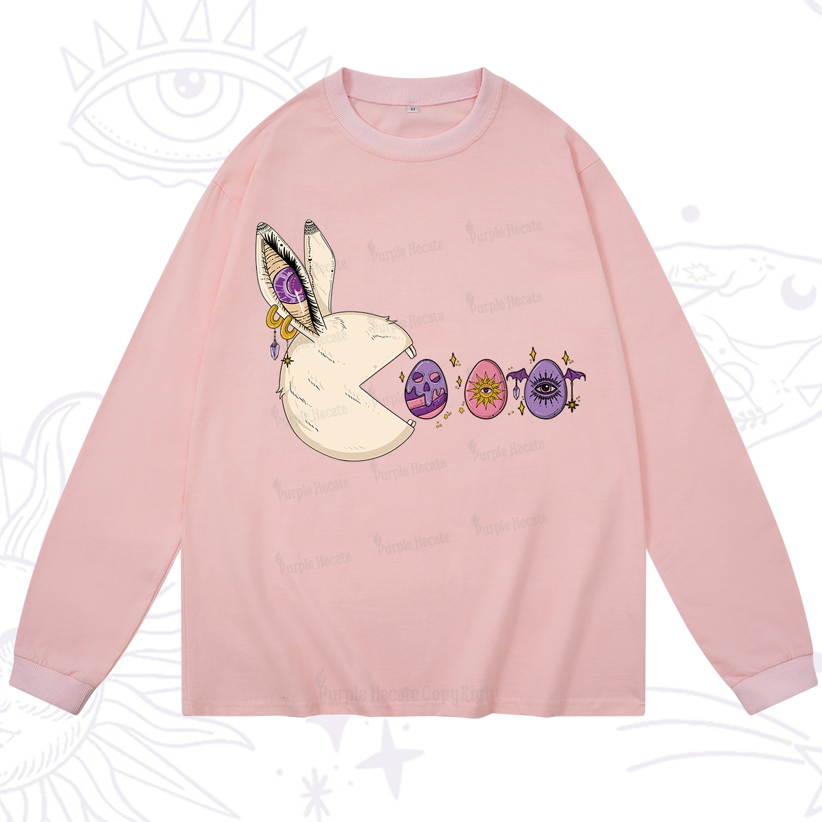 Purplehecate Egg Hunter Bunny Easter Long Sleeve T-Shirt