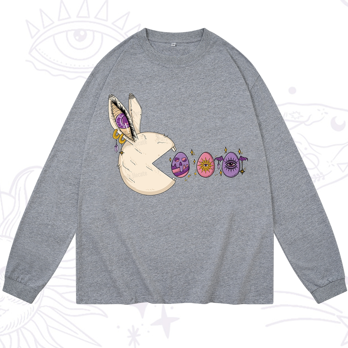 Purplehecate Egg Hunter Bunny Easter Long Sleeve T-Shirt