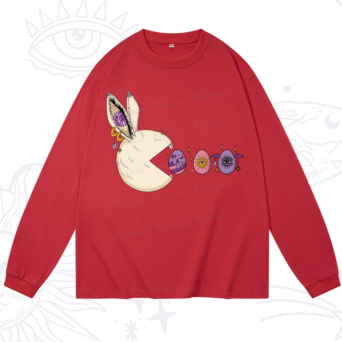 Purplehecate Egg Hunter Bunny Easter Long Sleeve T-Shirt