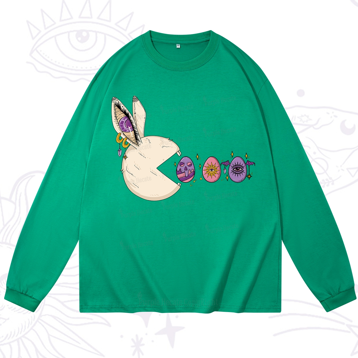 Purplehecate Egg Hunter Bunny Easter Long Sleeve T-Shirt